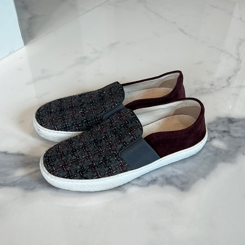 Chanel slip on sneakers. Lightly worn. Size 38 no dust bag or box.